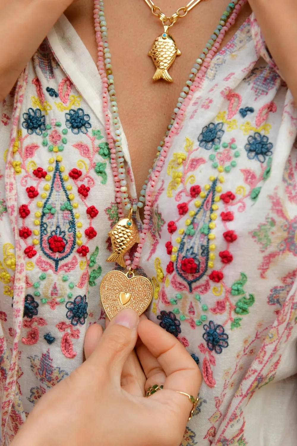 Del Pink Long Necklace sold by Sand Dollar product image thumbnail 2