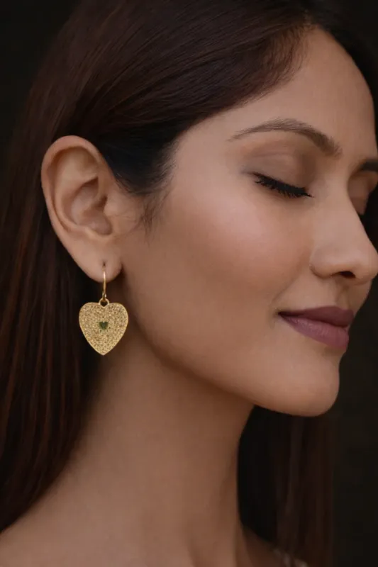 Del Heart Earrings made by Sand Dollar