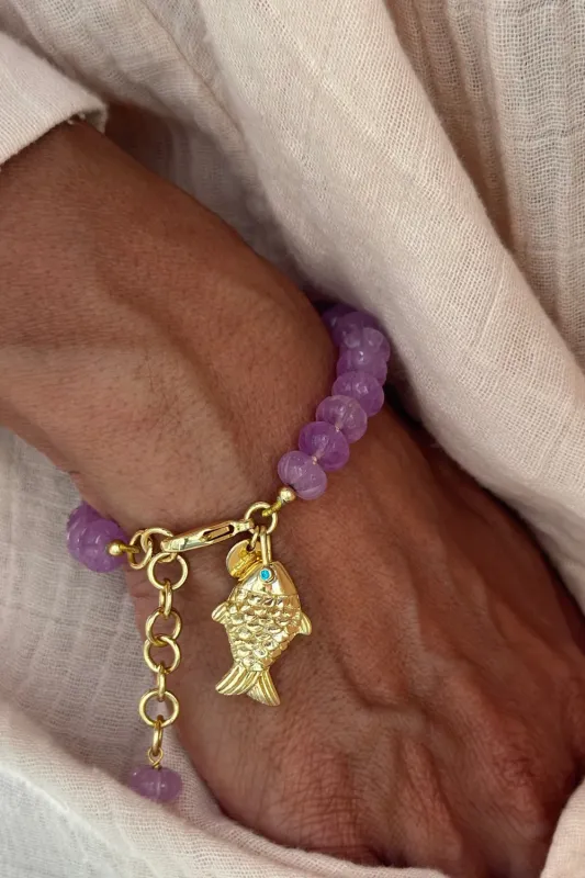 Raani Bracelet Purple made by Sand Dollar