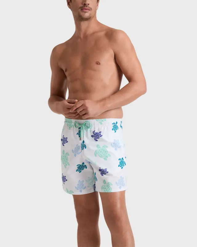 Men Swim Shorts Tortues Multicolores/White made by Vilebrequin