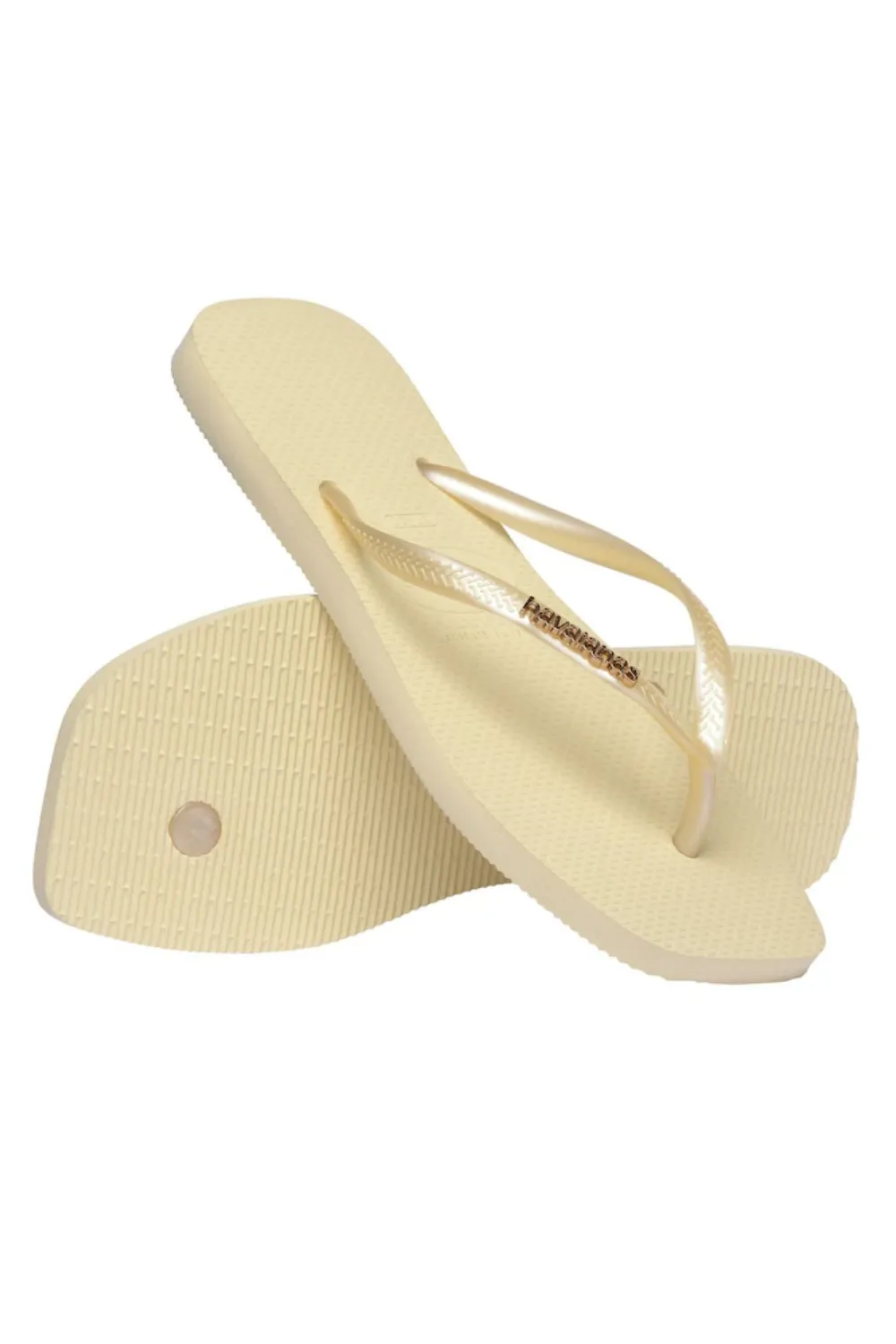 Havaianas Slim Square Logo Metallic Buttercream sold by Sand Dollar product image thumbnail 2