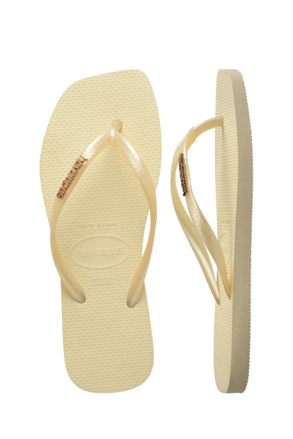 Havaianas Slim Square Logo Metallic Buttercream sold by Sand Dollar product image thumbnail 3