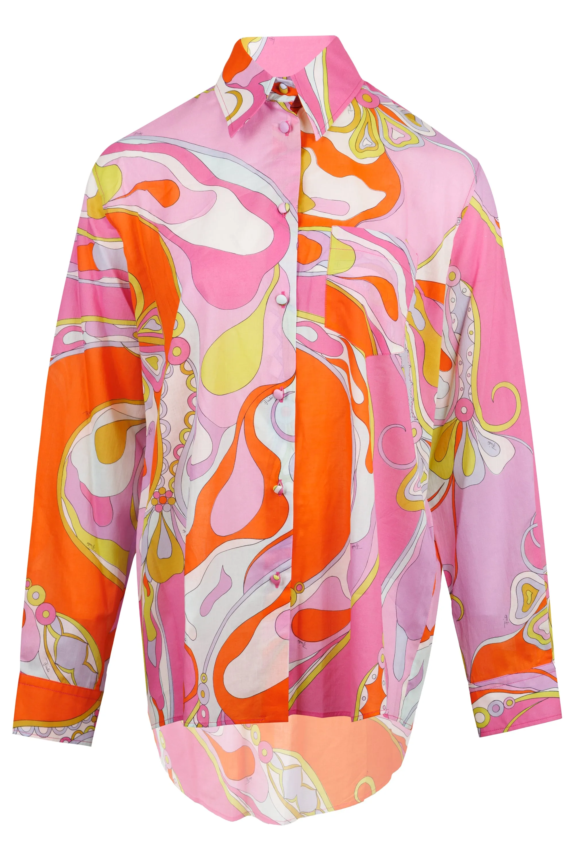 Orchidee Print Cotton Shirt Multicolor sold by Sand Dollar