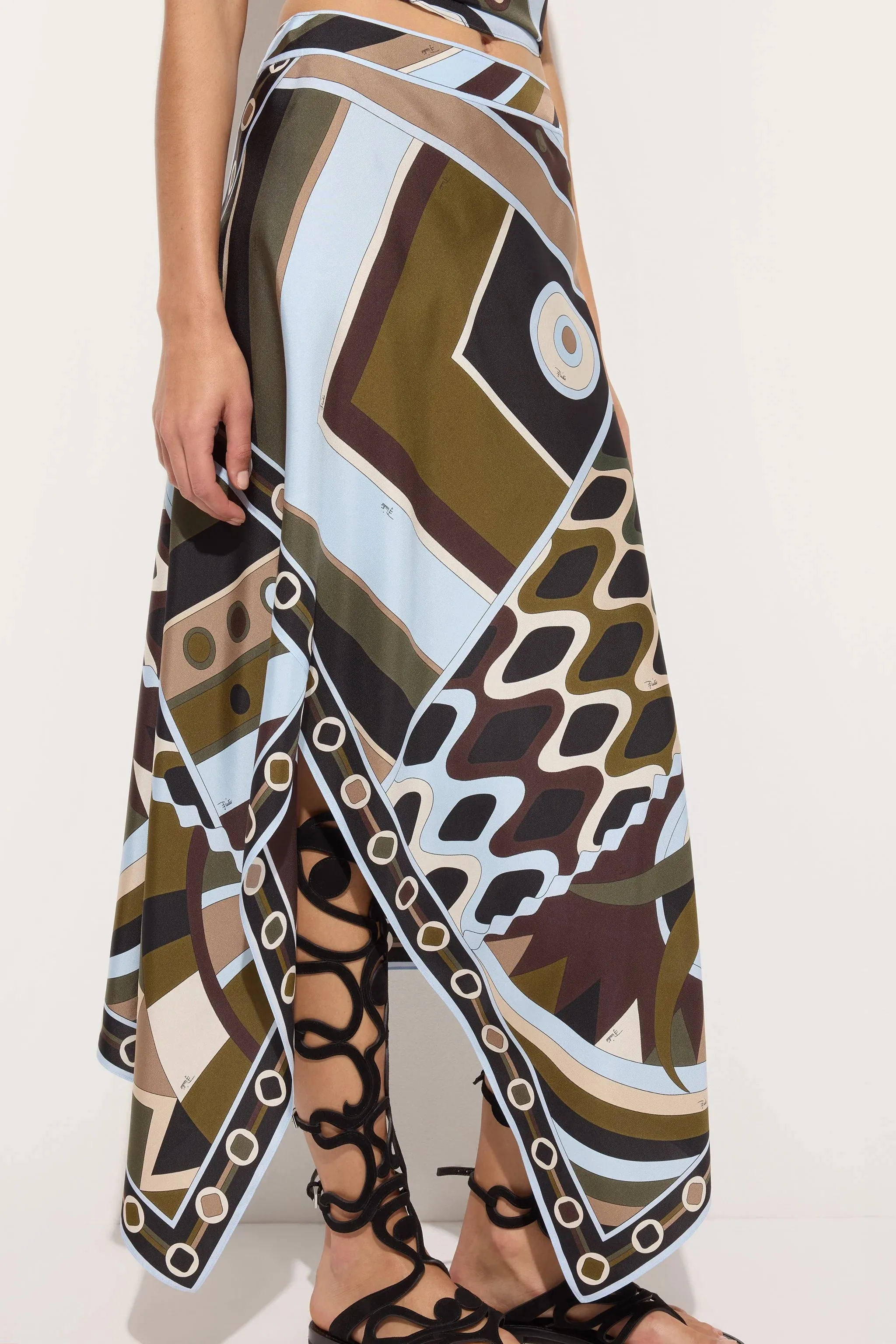 Vivara Print Silk Scarf Skirt sold by Sand Dollar product image thumbnail 2