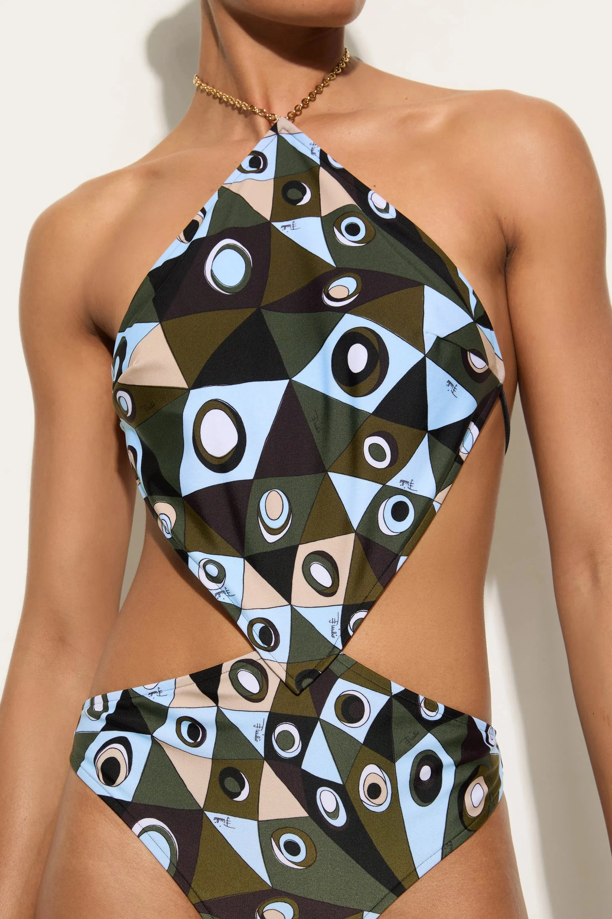 Occhi Print Trikini Khaki Blue sold by Sand Dollar product image thumbnail 2