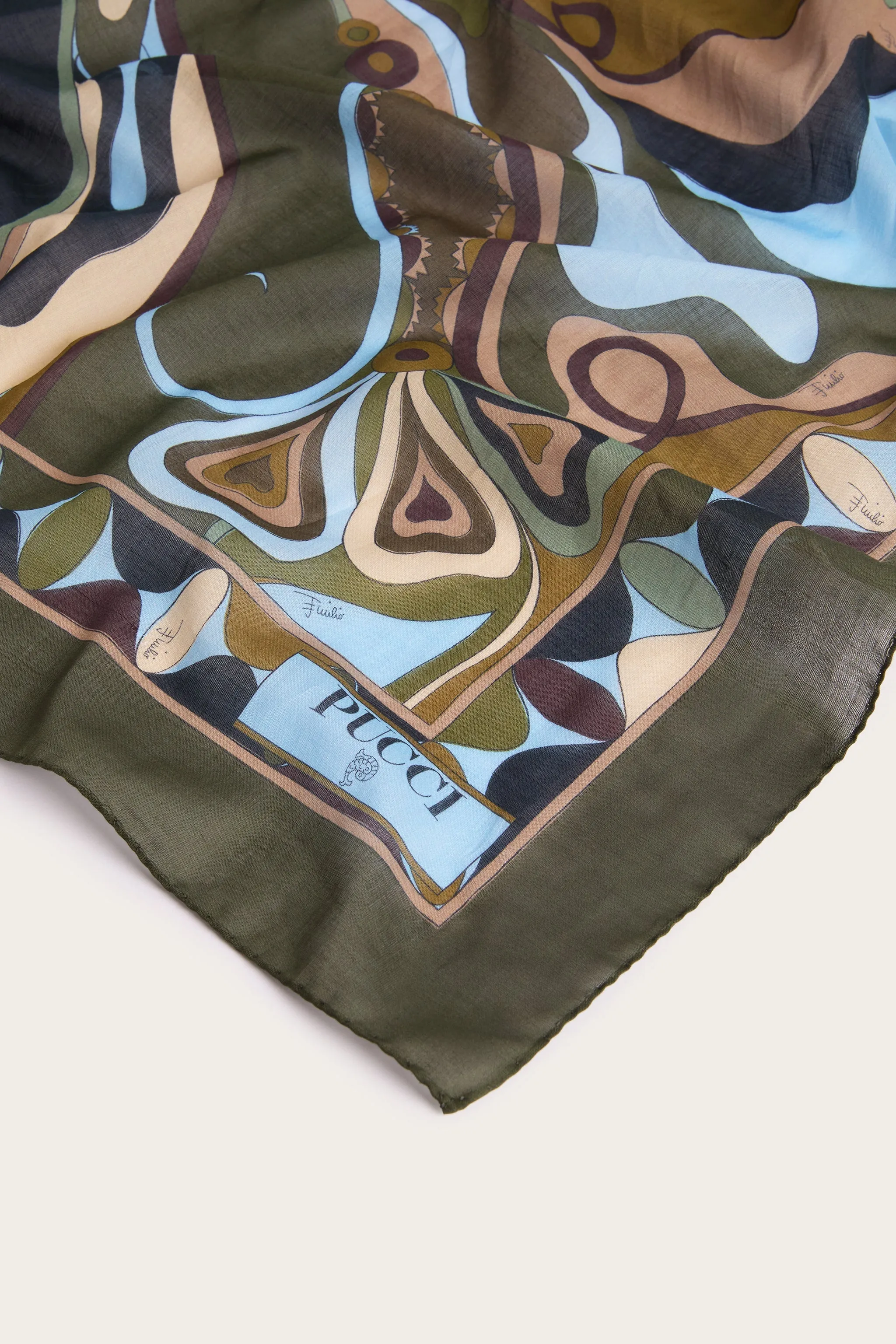 Orchidee Print Sarong Khaki Blue sold by Sand Dollar product image thumbnail 3