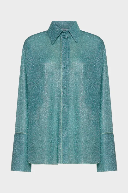 Lumiere Sleeves Shirt Sea Turquoise made by Oséree