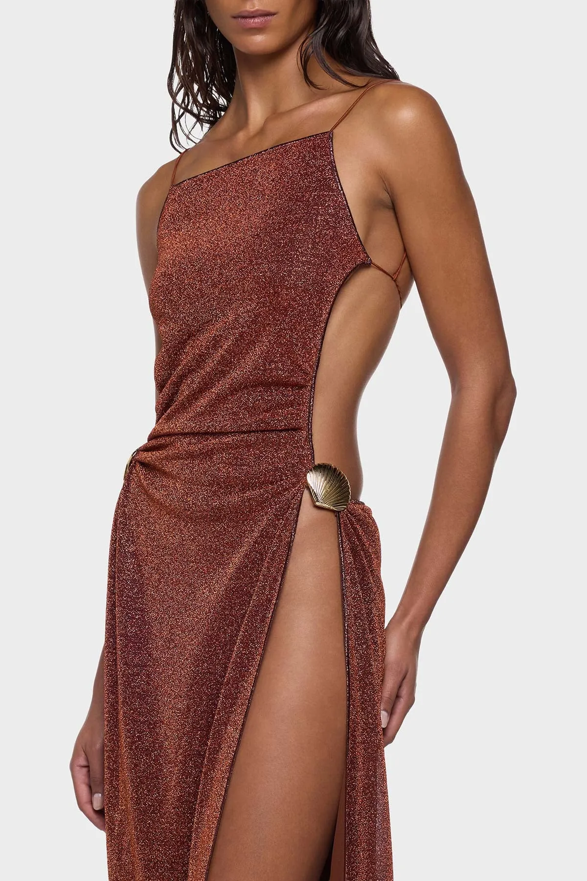 Lumiere Shell Long Dress Brown sold by Sand Dollar product image thumbnail 3