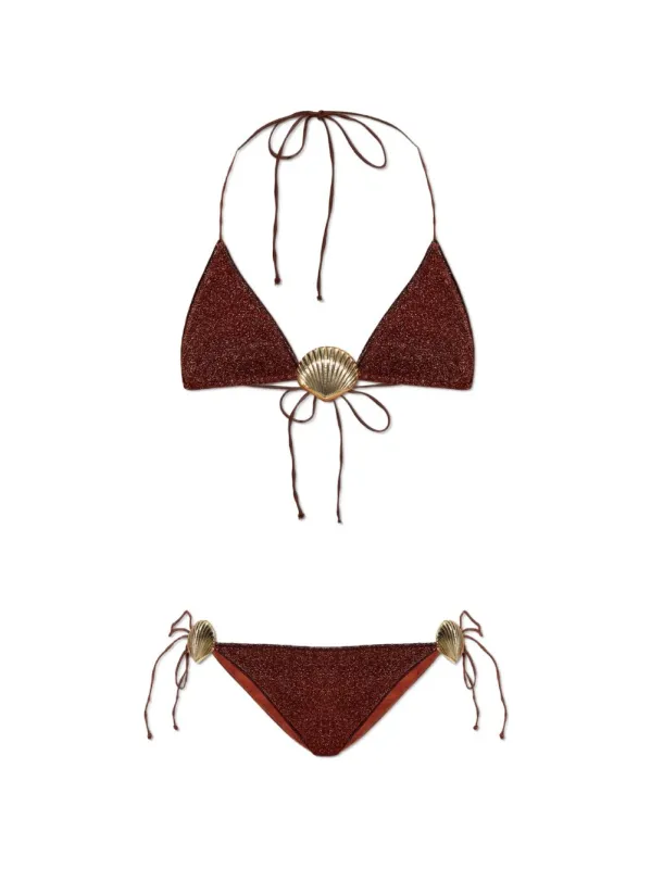 Lumiere Shell Bikini Brown made by Oséree
