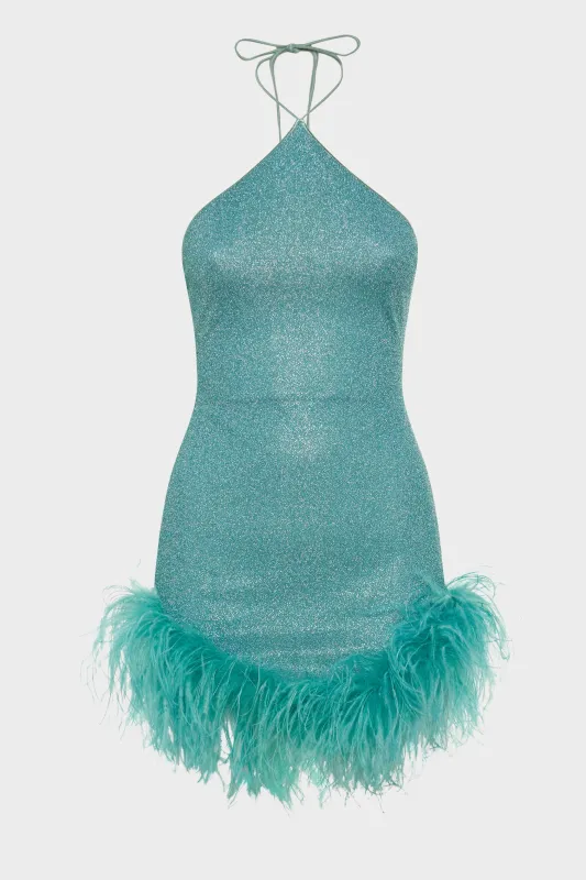 Lumiere Plumage Necklace Dress Sea Turquoise made by Oséree