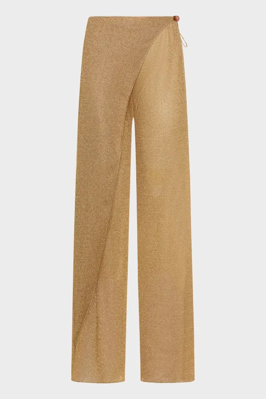 Lumiere Beads Pareo Pants Gold made by Oséree
