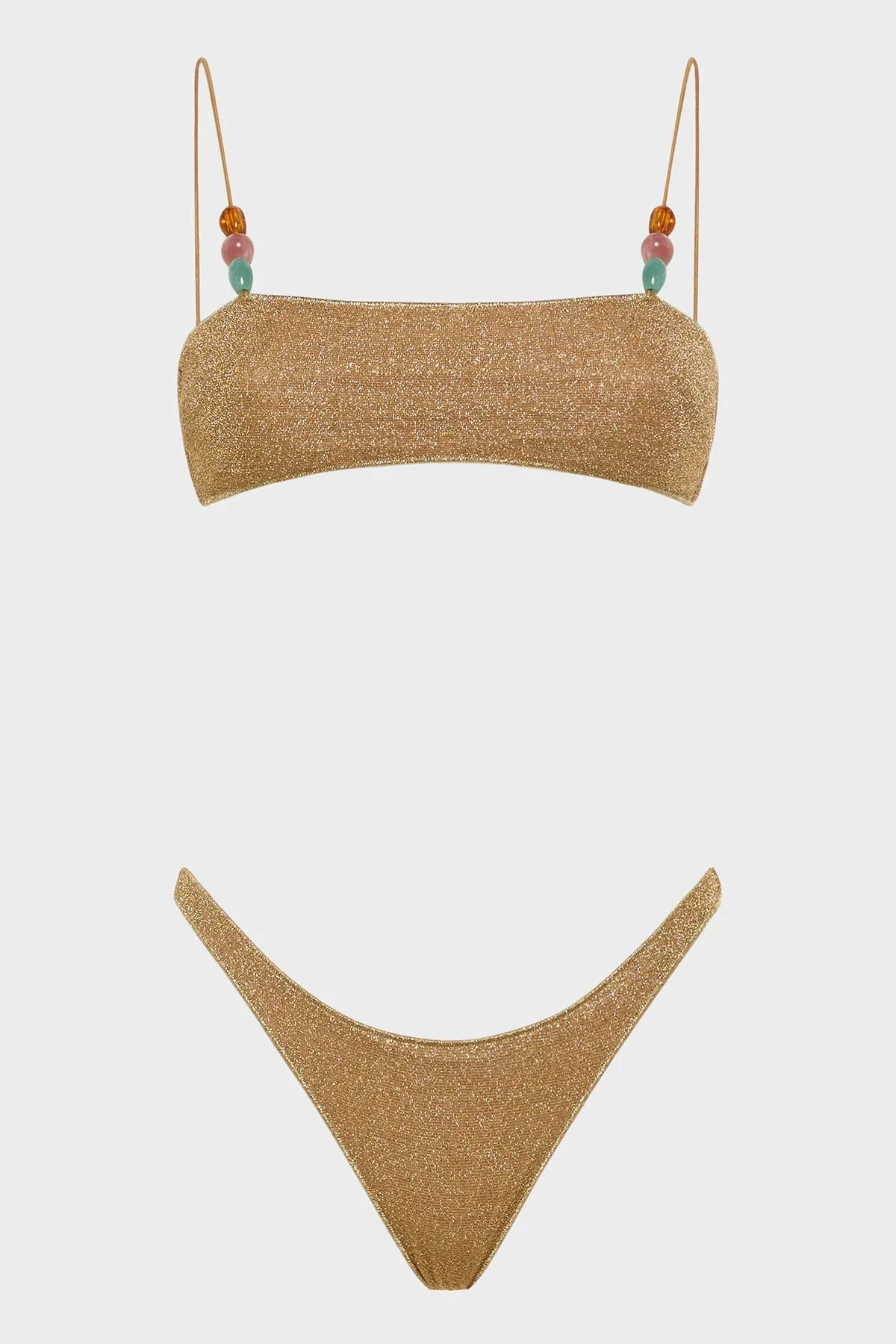 Lumiere Beads Bandeau Bikini Gold sold by Sand Dollar