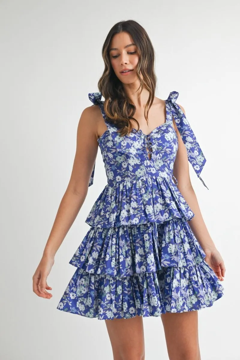 Ditzy Floral Dress Royal Blue sold by Sand Dollar product image thumbnail 2
