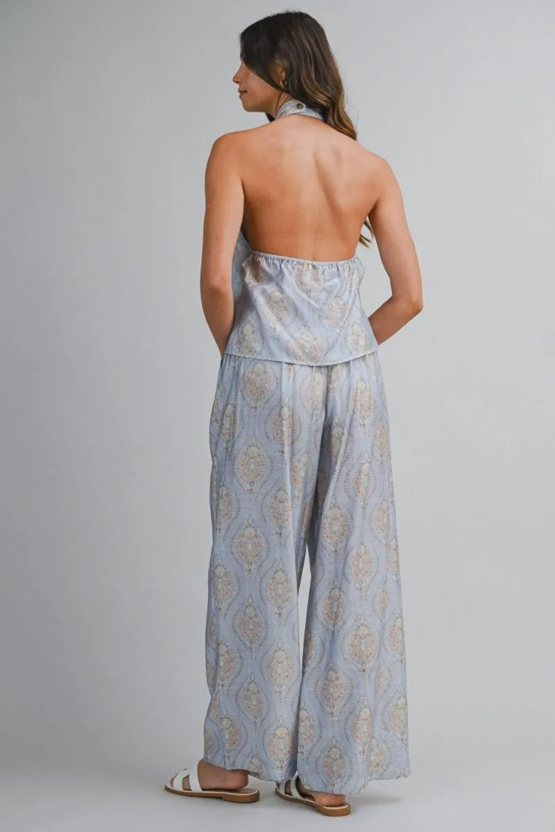 Halterneck Top and Pants Set Blue sold by Sand Dollar product image thumbnail 3