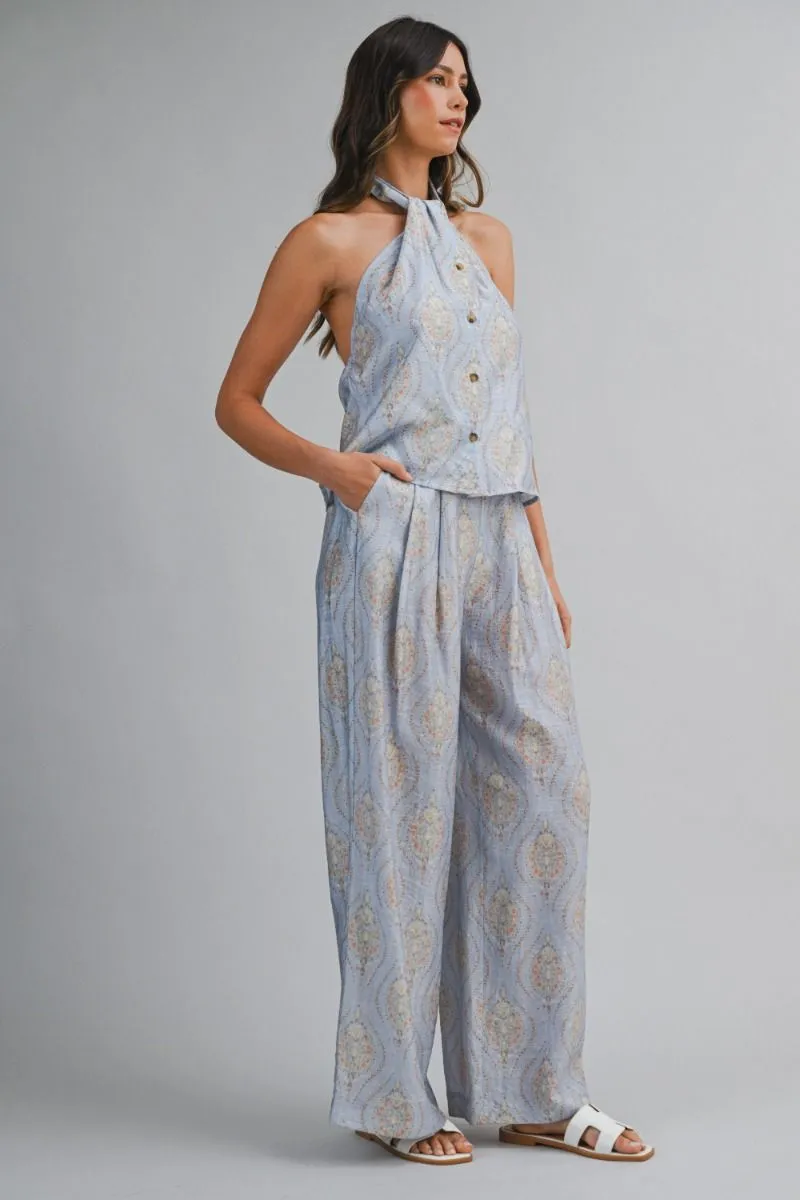 Halterneck Top and Pants Set Blue sold by Sand Dollar product image thumbnail 2