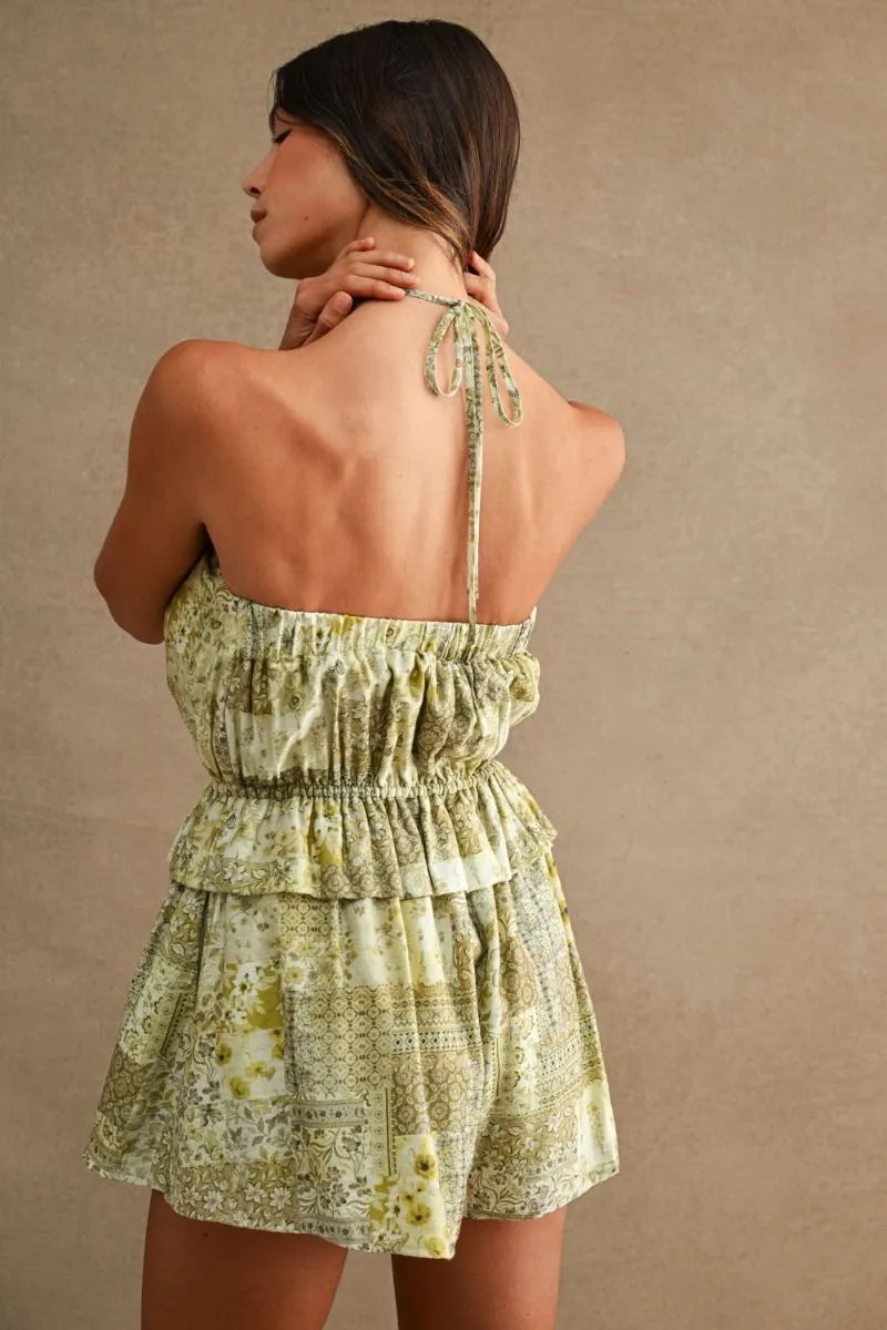 Floral Paisley Romper Green Multi sold by Sand Dollar product image thumbnail 3
