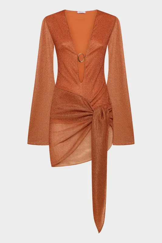 Lumiere Pareo Dress Orange made by Oséree