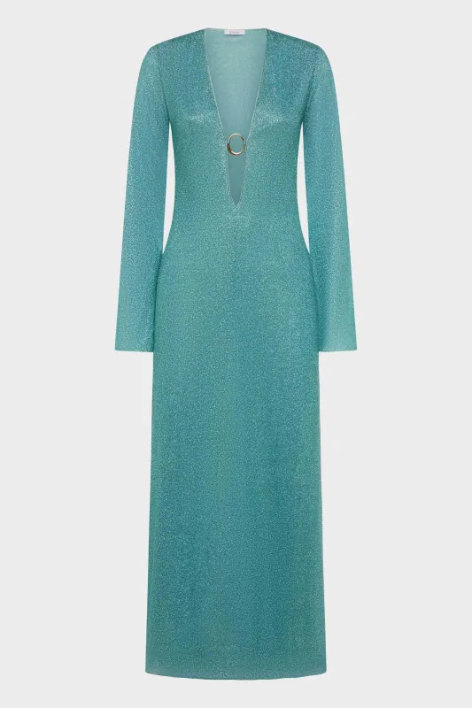 Lumiere O-long Kaftan Sea Turquoise made by Oséree