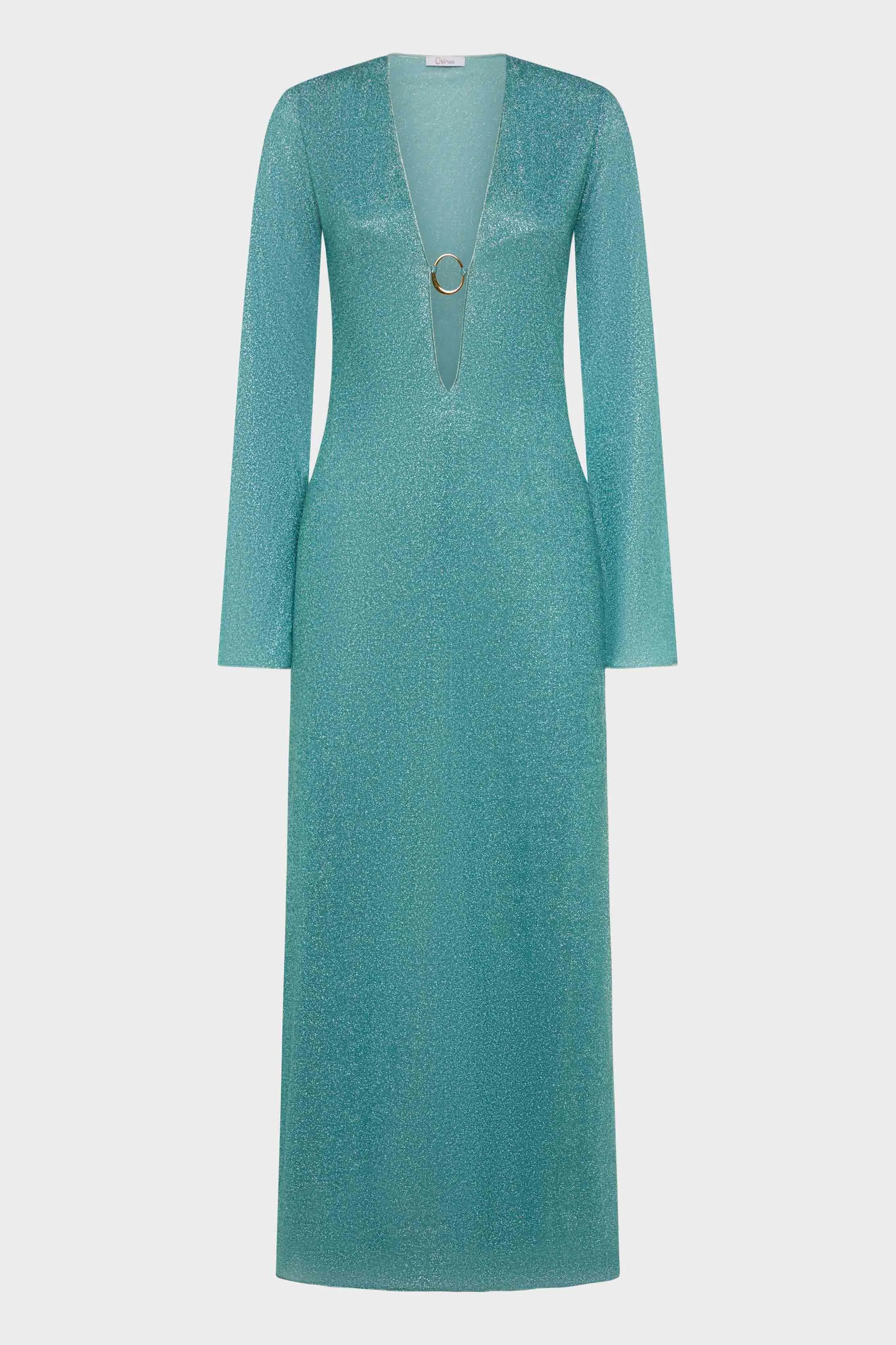 Lumiere O-long Kaftan Sea Turquoise sold by Sand Dollar