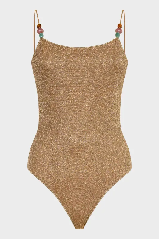 Lumiére Beads Maillot Gold made by Oséree