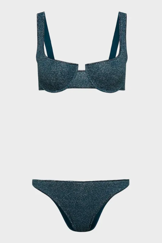 Lumiere Balconette Bikini Sea Turquoise made by Oséree
