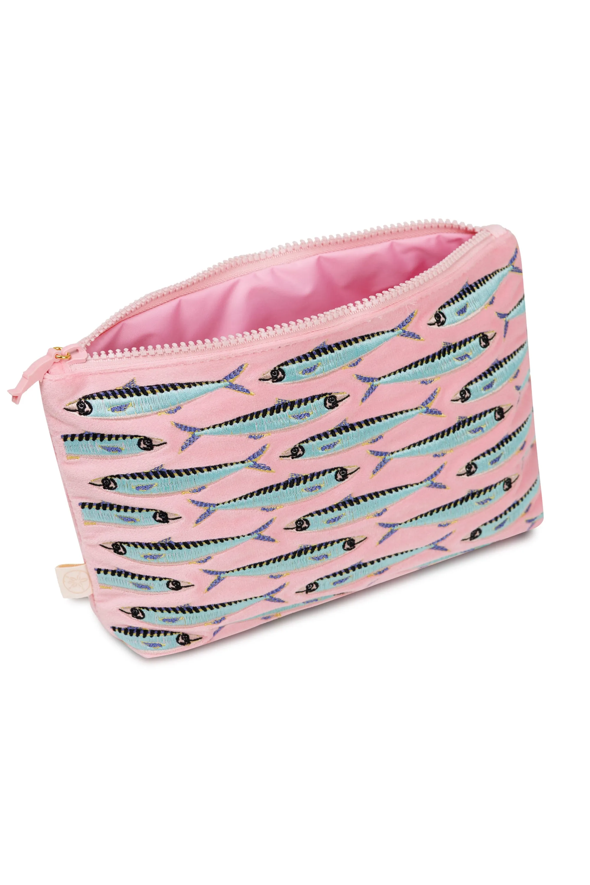 Sardines Embroidered Wet Bikini Pouch Pink sold by Sand Dollar product image thumbnail 2