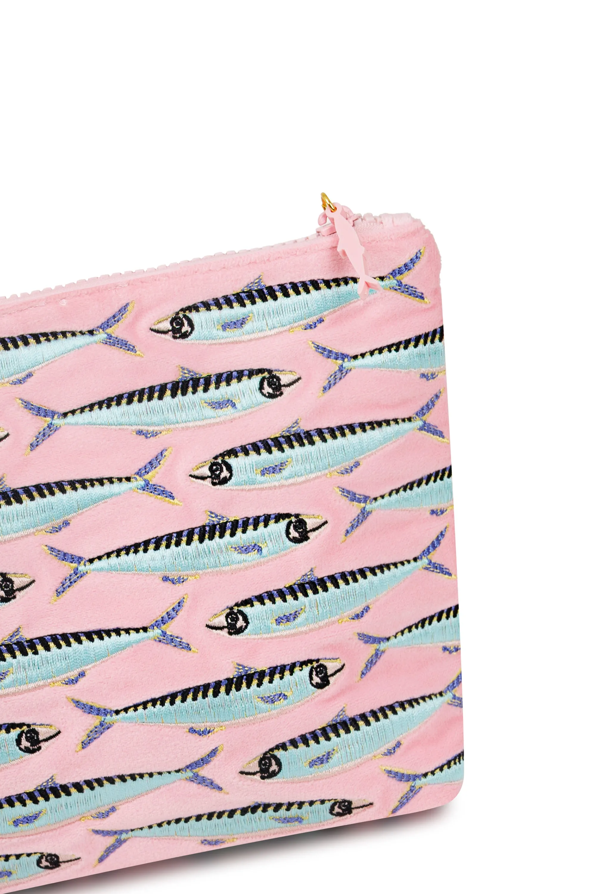 Sardines Embroidered Wet Bikini Pouch Pink sold by Sand Dollar product image thumbnail 4
