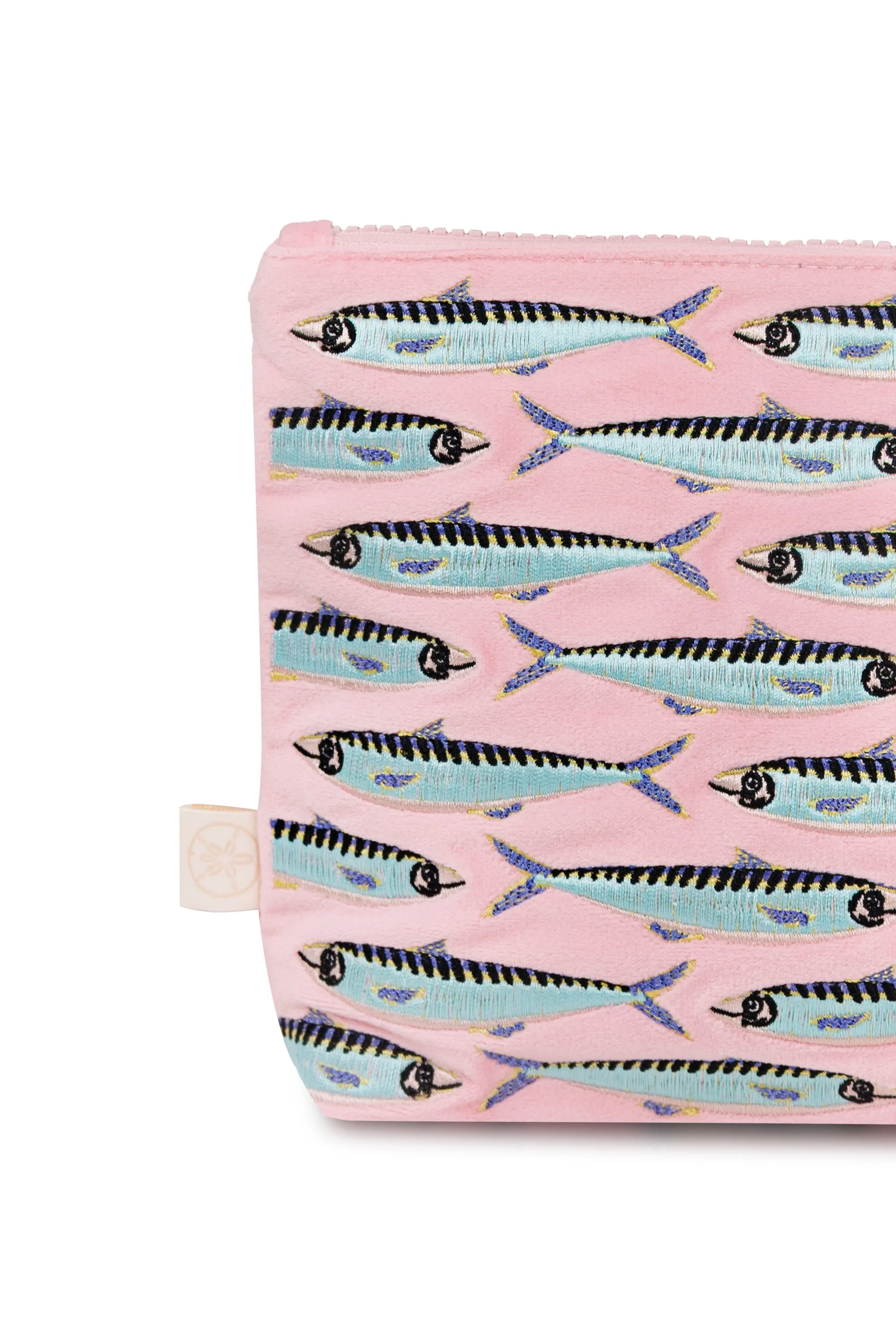 Sardines Embroidered Wet Bikini Pouch Pink sold by Sand Dollar product image thumbnail 3