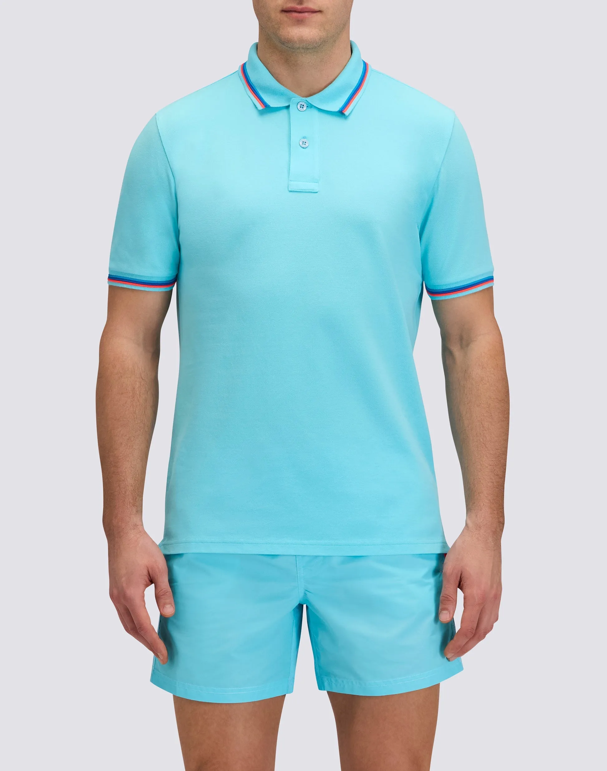 Brice Pique Polo Shirt in Lunar sold by Sand Dollar