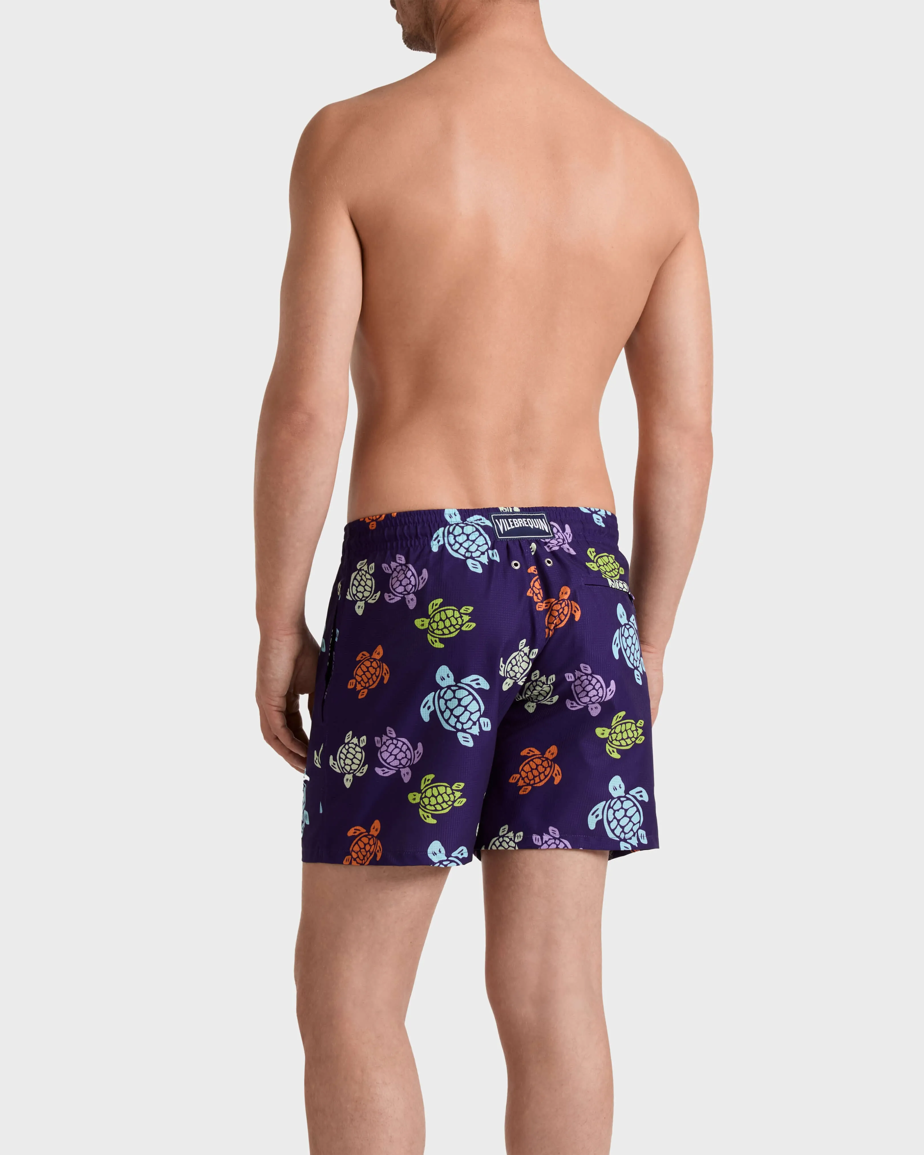 Men Micro-perforated Ultra-light and packable Swim Shorts Tortues Multicolores Violet sold by Sand Dollar product image thumbnail 4