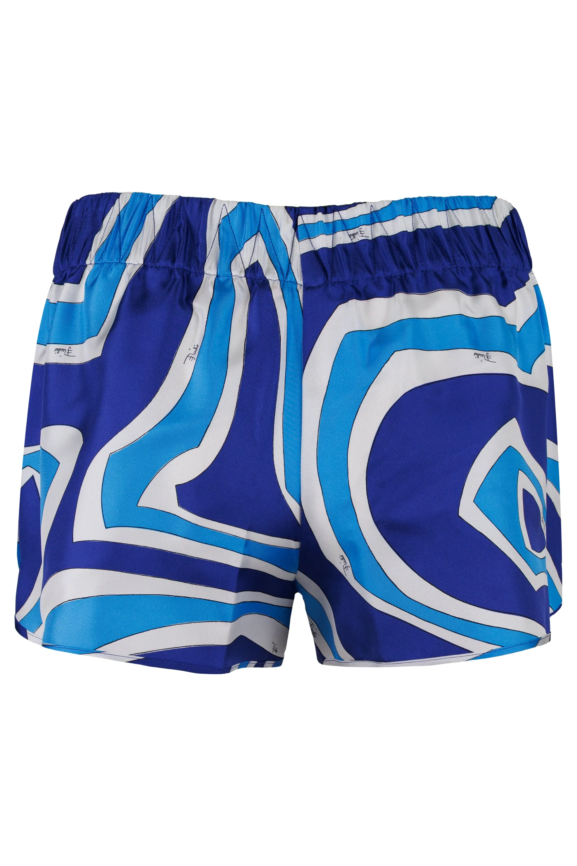 Labirinto Print Silk Shorts Turquoise/Blue sold by Sand Dollar product image thumbnail 5
