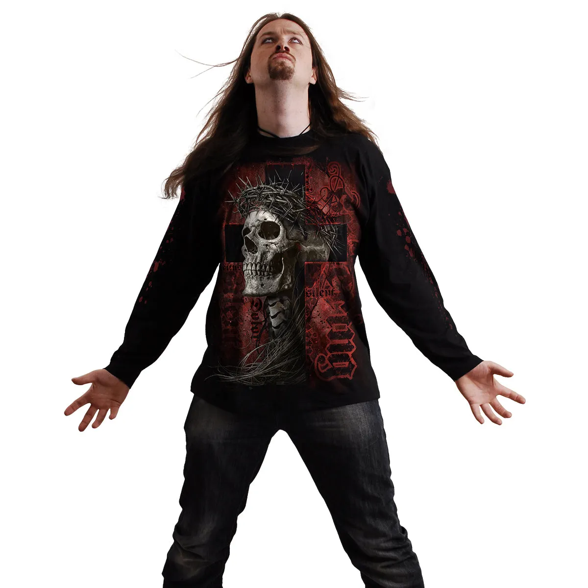 SILENT SUFFERING - Longsleeve T-Shirt Black sold by Spiral Direct product image thumbnail 3