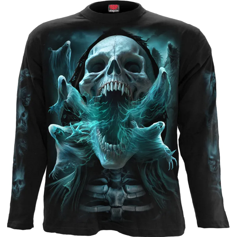 GHOST SKULL - Longsleeve T-Shirt Black sold by Spiral Direct