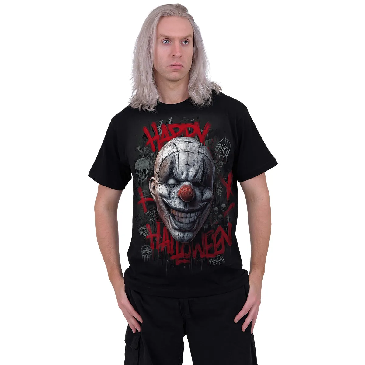 HAPPY HORROWEEN - T-Shirt Black sold by Spiral Direct product image thumbnail 3