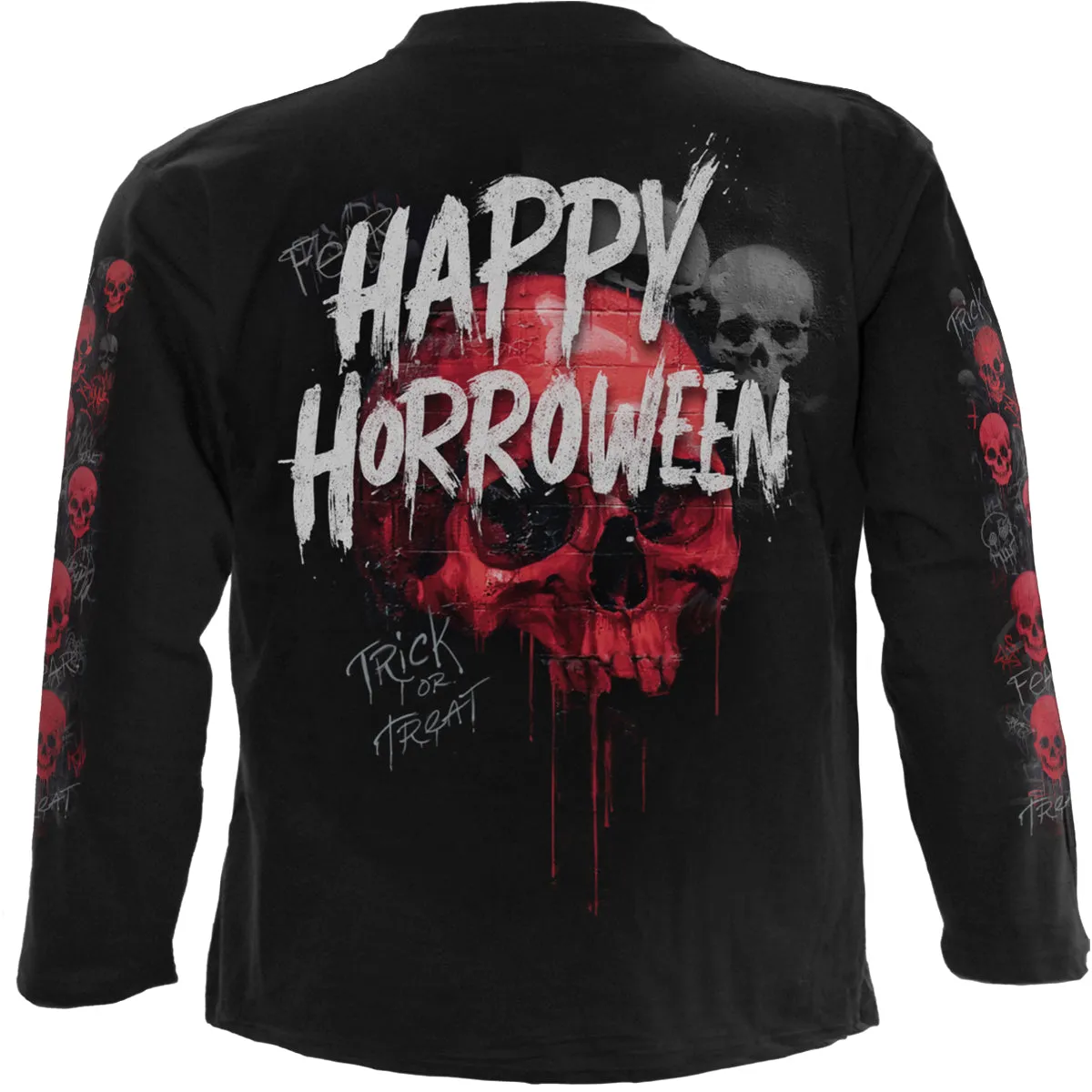HAPPY HORROWEEN - Longsleeve T-Shirt Black sold by Spiral Direct product image thumbnail 2