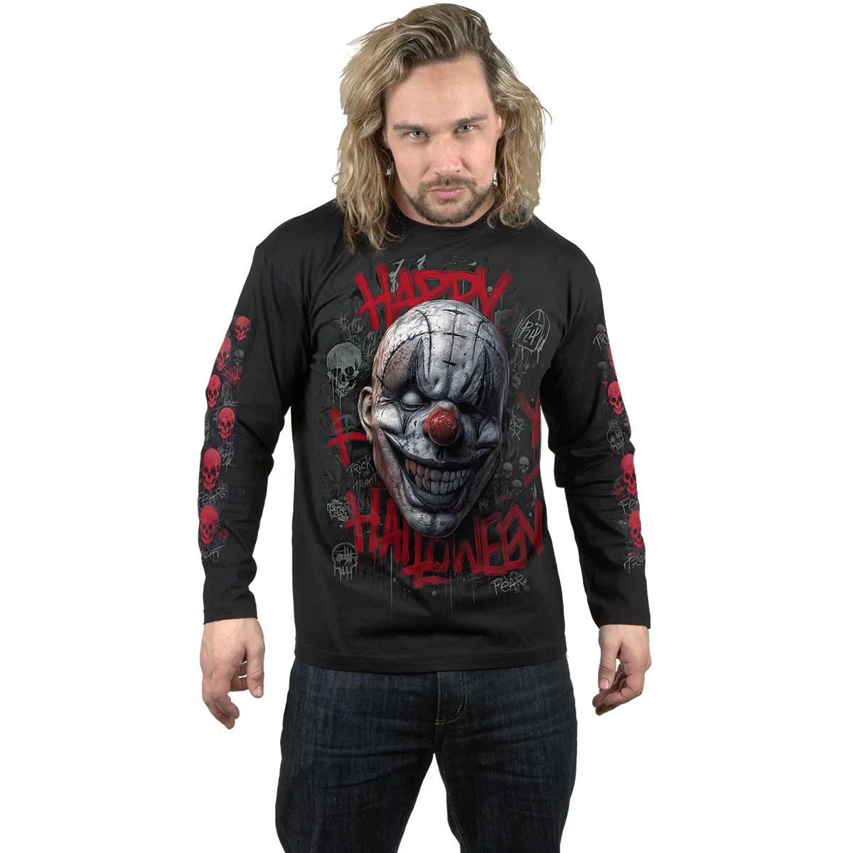 HAPPY HORROWEEN - Longsleeve T-Shirt Black sold by Spiral Direct product image thumbnail 3