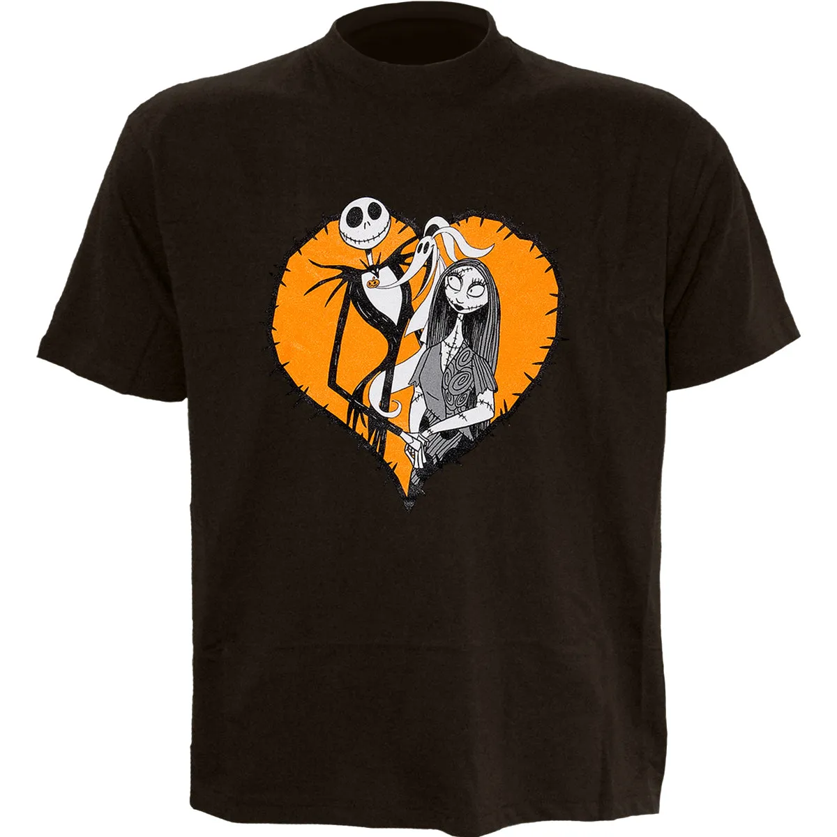 NIGHTMARE BEFORE CHRISTMAS - ORANGE HEART - T-Shirt Chocolate sold by Spiral Direct