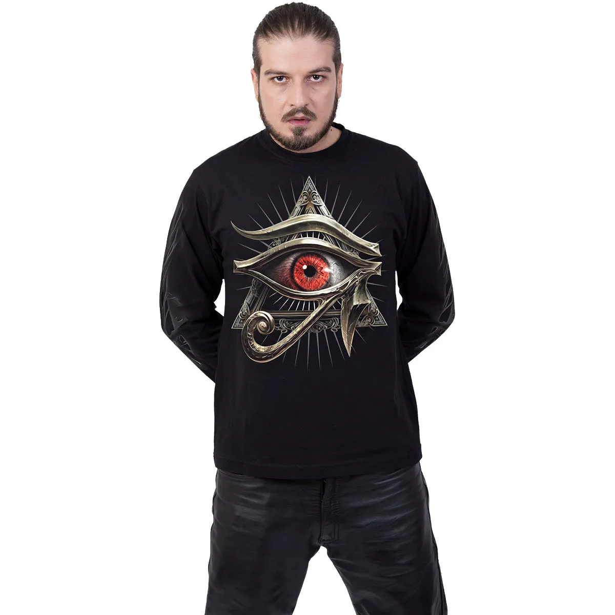 EVIL EYE - Longsleeve T-Shirt Black sold by Spiral Direct product image thumbnail 3