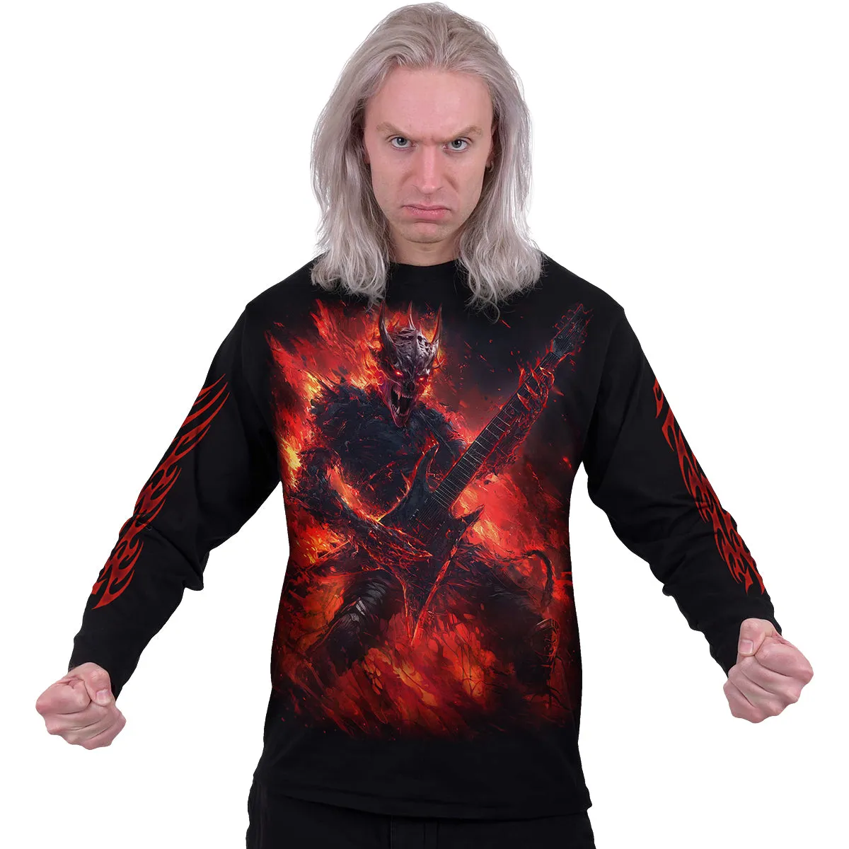 RIFF BURNER - Longsleeve T-Shirt Black sold by Spiral Direct product image thumbnail 3