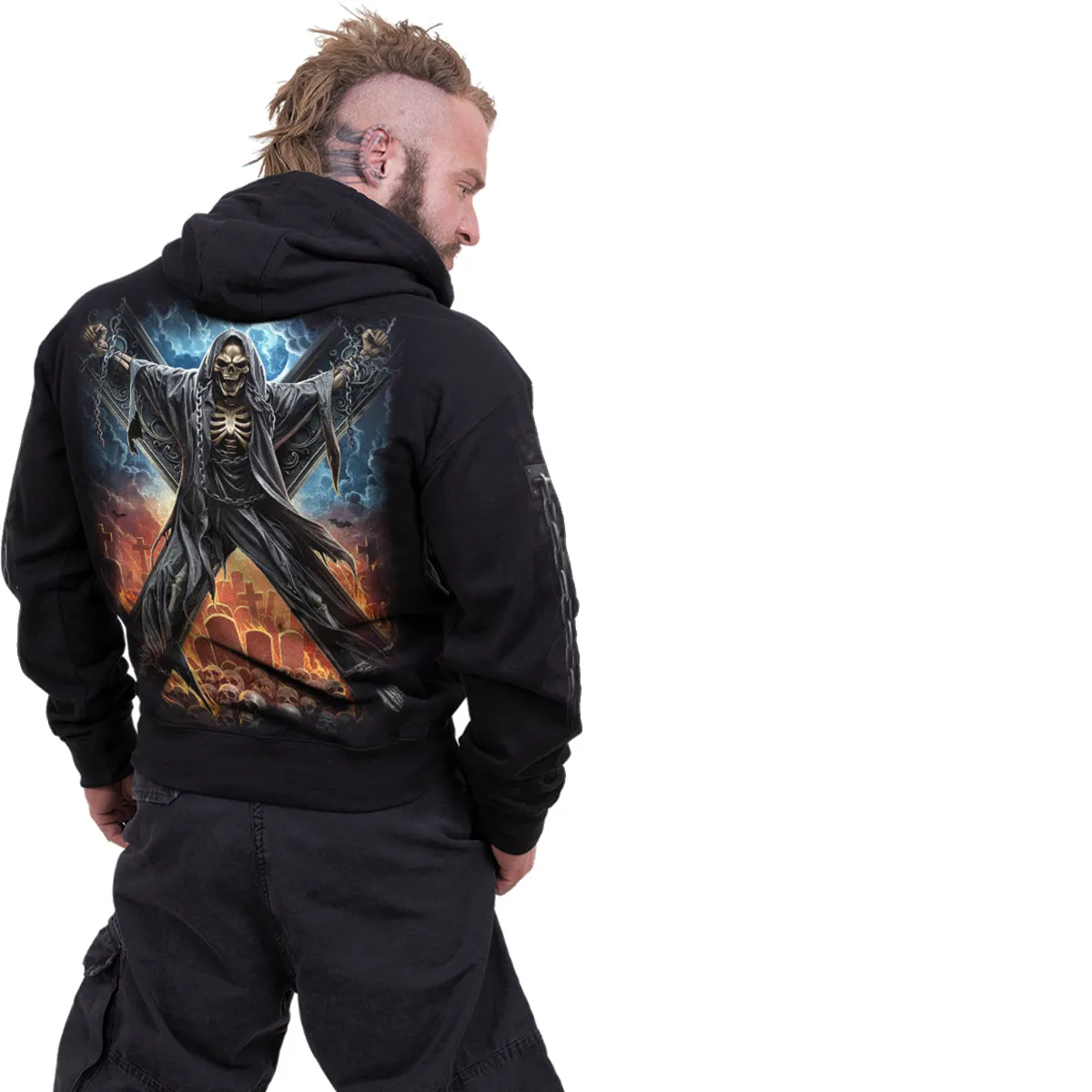 CROSSED OVER - Hoody Black sold by Spiral Direct product image thumbnail 3