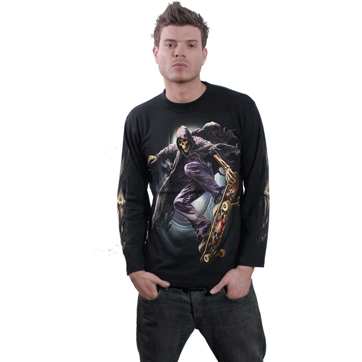 SOUL BOARDER - Longsleeve T-Shirt Black sold by Spiral Direct product image thumbnail 3