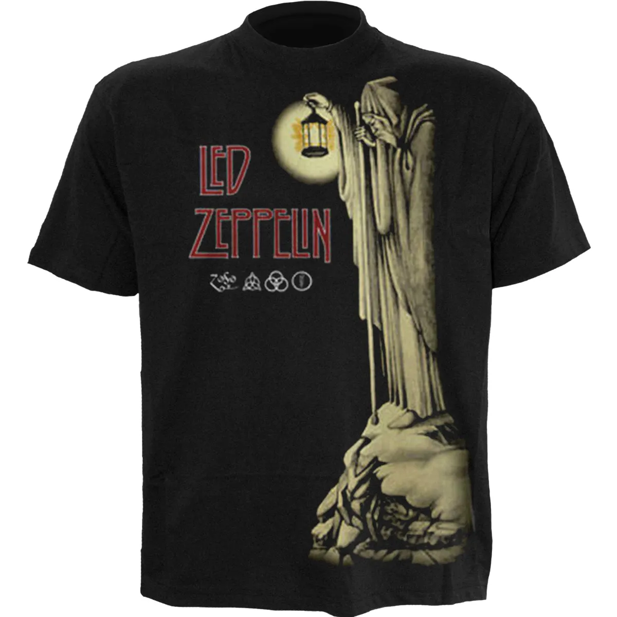 LED ZEPPELIN - HERMIT - T-SHIRT - Front Print T-Shirt Black sold by Spiral Direct