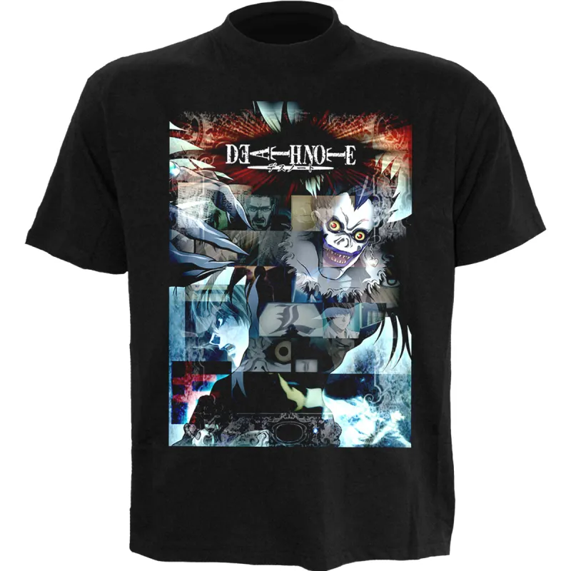 DEATH NOTE - GLITCH - Front Print T-Shirt Black sold by Spiral Direct