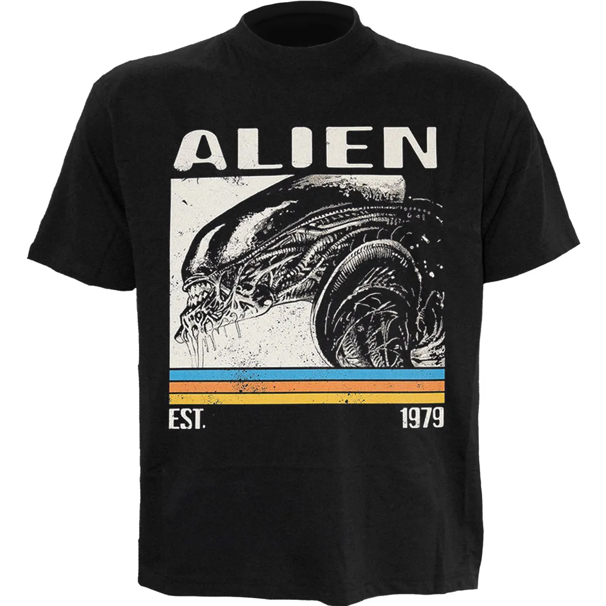 ALIEN - RETRO BARS - Front Print T-Shirt Black sold by Spiral Direct