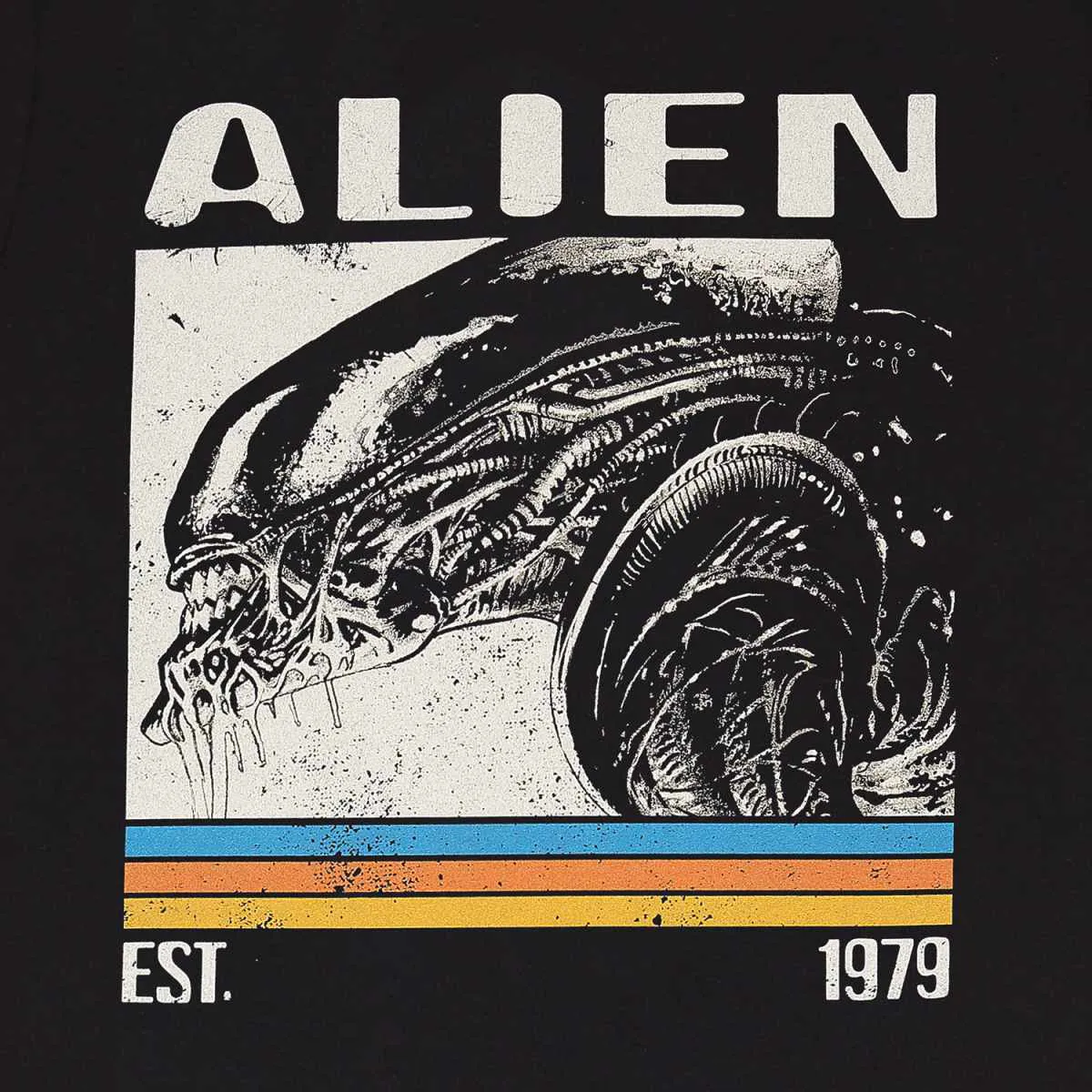ALIEN - RETRO BARS - Front Print T-Shirt Black sold by Spiral Direct product image thumbnail 2