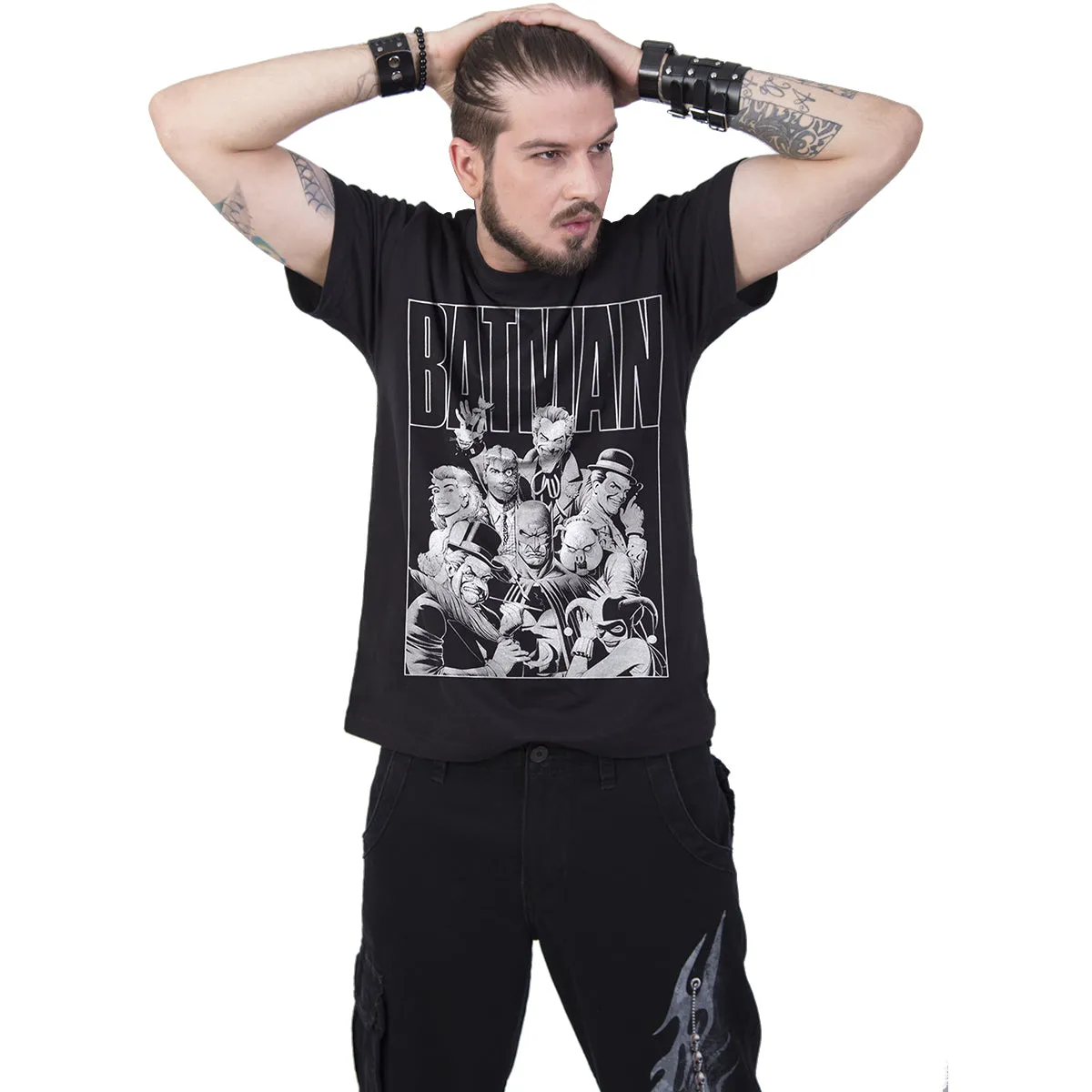 DC COMICS BATMAN - ROGUES GALLERY - Front Print T-Shirt Black sold by Spiral Direct product image thumbnail 2