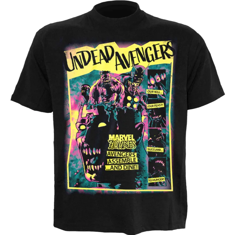 MARVEL ZOMBIES - UNDEAD AVENGERS - Front Print T-Shirt Black sold by Spiral Direct