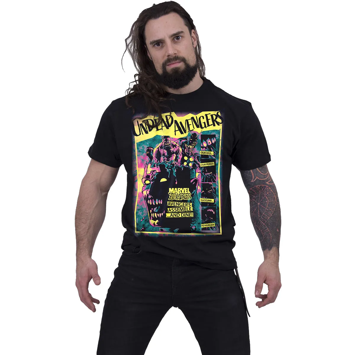 MARVEL ZOMBIES - UNDEAD AVENGERS - Front Print T-Shirt Black sold by Spiral Direct product image thumbnail 2
