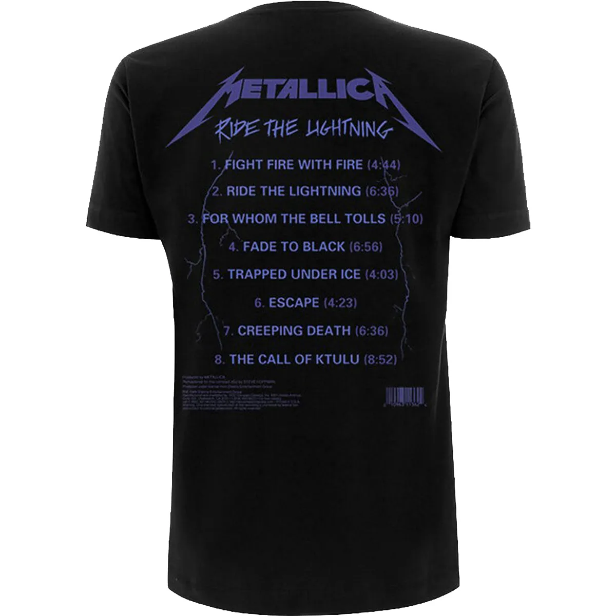 METALLICA - RIDE THE LIGHTENING TRACKS - T-Shirt Black sold by Spiral Direct product image thumbnail 2