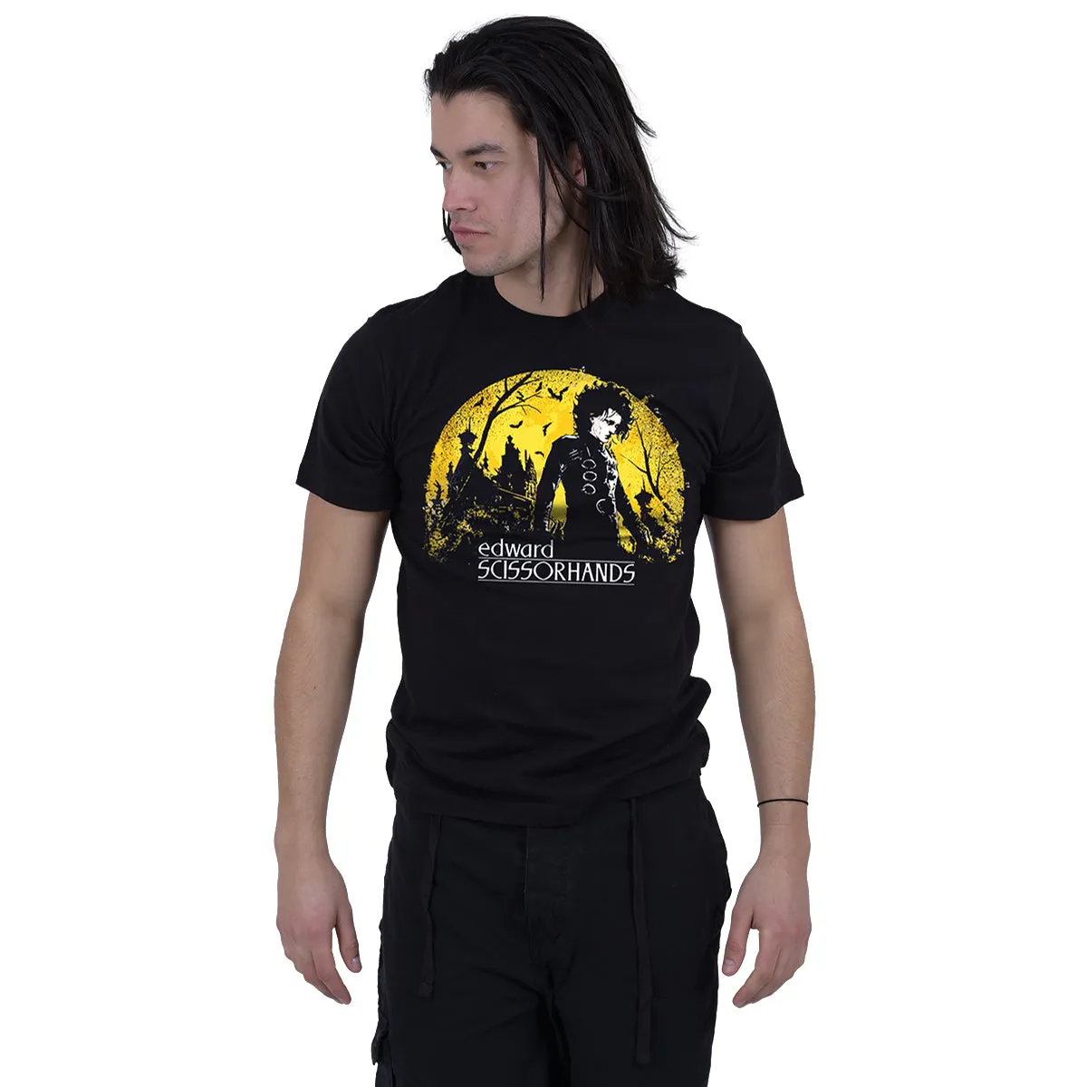 E SCISSORHANDS - MOONLIGHT - Front Print T-Shirt Black sold by Spiral Direct product image thumbnail 2